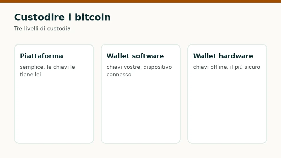 Custodire i bitcoin